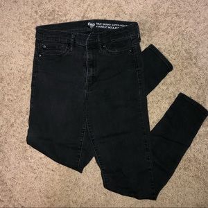 Gap True Skinny High Rise Black Denim